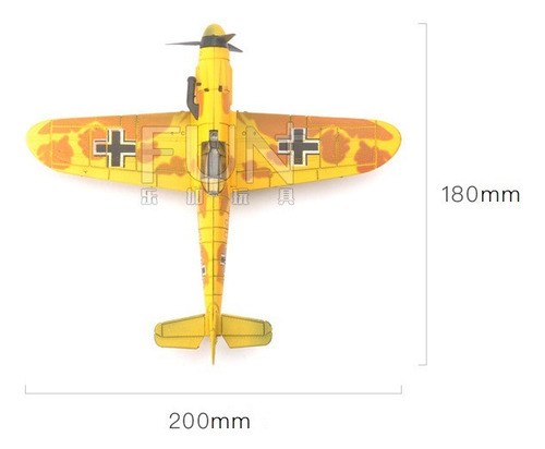 6pcs 1:48 Modelo De Caza Bf109 De La Segunda Guerra Mundial