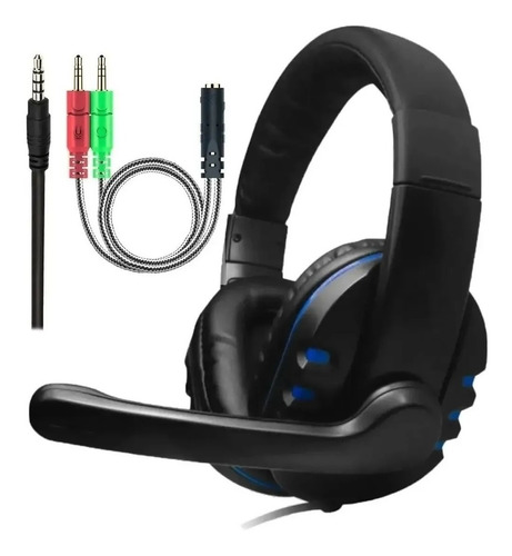 Imagen 3 de 4 de Auricular Gamer Eurosound Rage Pc Play Celu Mic Vol Agm01