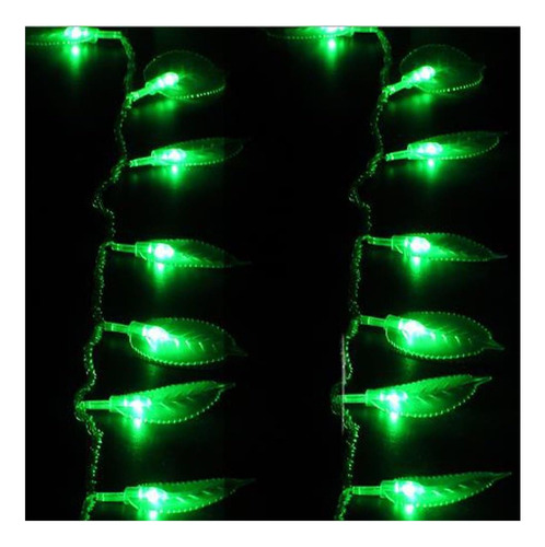 Dreamworth Enchufe En Las Luces De Cuerda De Hoja Verde, 33