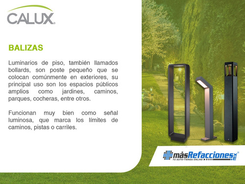 Baliza Led Cuadrada Iluminación Exterior 7w Grafito Calux