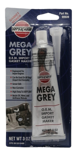 Silicon Gris De Empacaduras Mega Grey Original 85 Gm