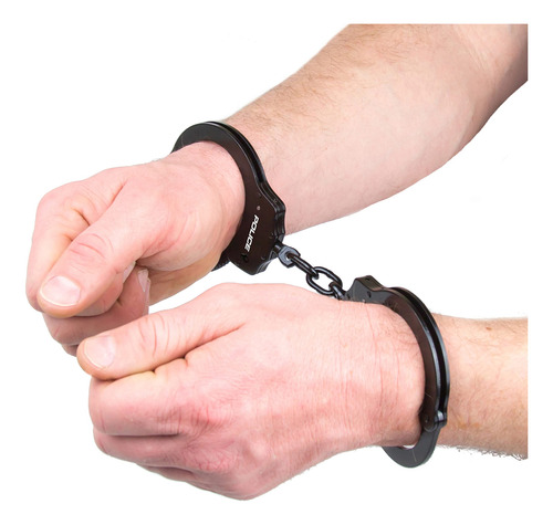 Esposas Police Con Doble Cierre, Acero, Metal, Grado Profesi