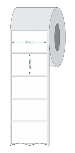 Imagem 5 de 5 de Etiqueta 50x30/1 Bopp Plastico 10 Rolo Com 1000 Un