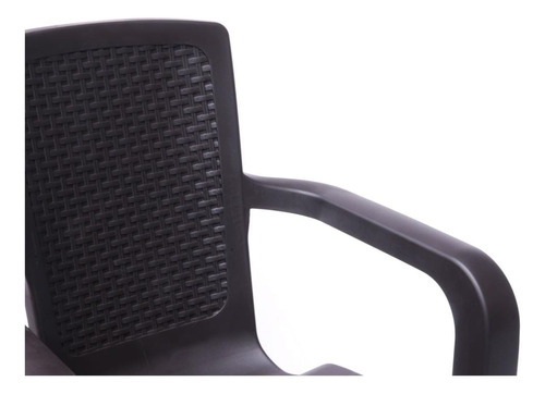 Silla Plastica Y Apilable Manu Para Terraza Con Apoyabrazo