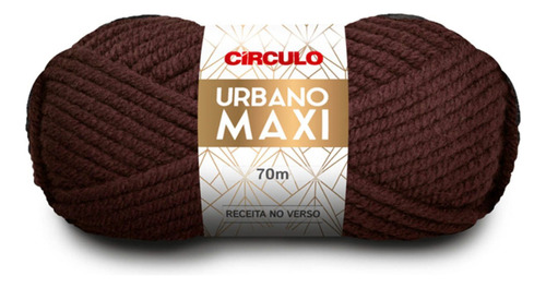 Lã Tricô Urbano Maxi Circulo Novelo 70m 100g (1429 Tex) Cor 7569 - Marrom Intenso
