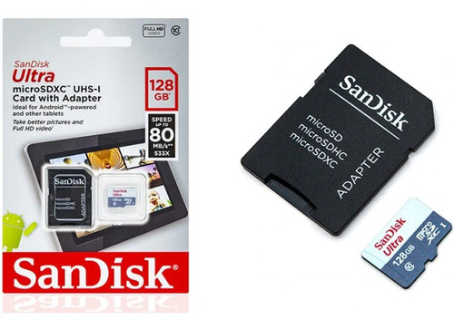 Memoria 128gb Ultra Microsd Uhs-i Sdsquns-128g-gn6ta
