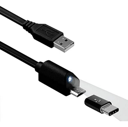 Cable Usb 2 En 1 De 6 Pies Con Led Compatible Con Kindle Fir