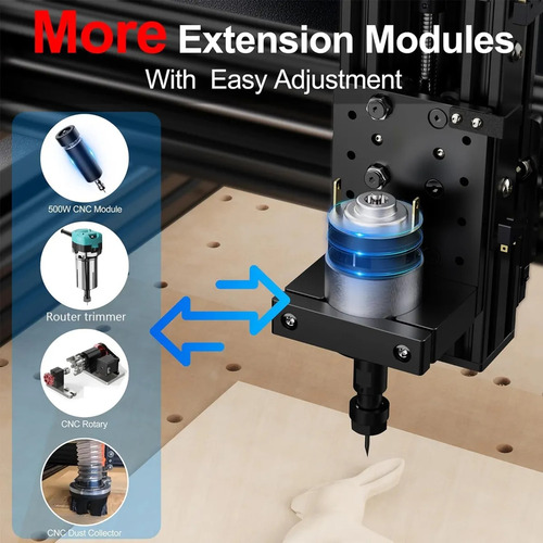 Twotrees Ttc450 Cnc Router Metal/alum/acríl E Motor 500w