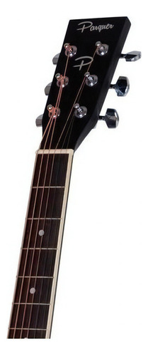 Guitarra Acústica Parquer GA105 para Diestros Negra Mate con Funda