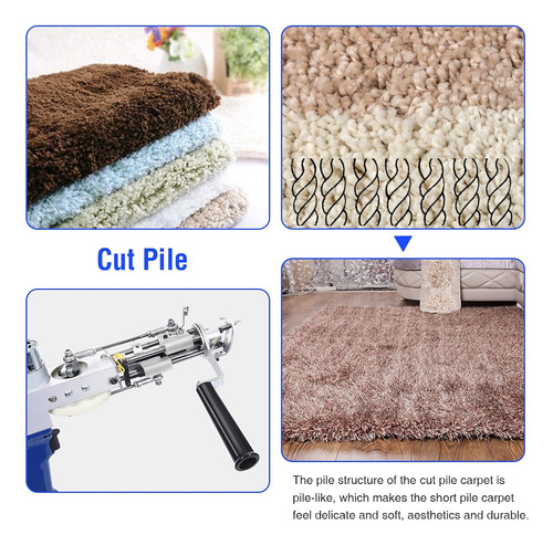 Alfombra Eléctrica 2 En 1 Tufting Gun Cut Pile And Loop Pile