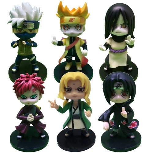 Naruto Chibis Figuras Gashapon Set X 6 Unid- 10 Cm Ty-207