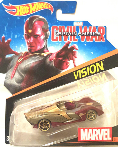 Hot Wheels, Marvel Caracter Car, Vision (guerra Civil) #31