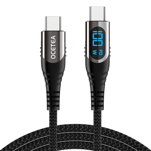 Cable Usb-c A Usb-c Ocetea De 6.6 Pies, 100 W 5 A - Carga Rá