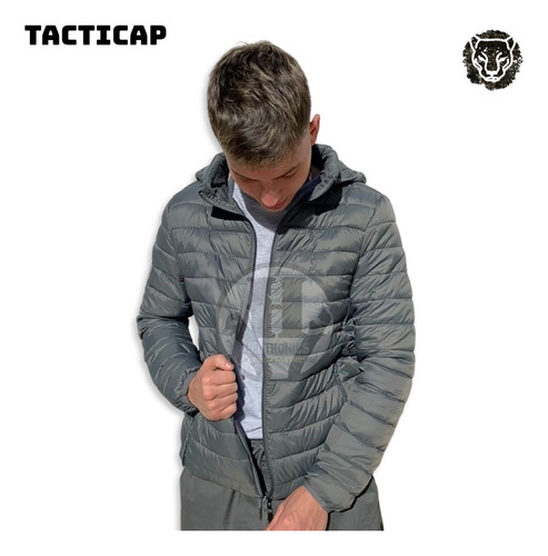 Campera Tacticap Matelaseada Ultra Liviana Compacta Capucha