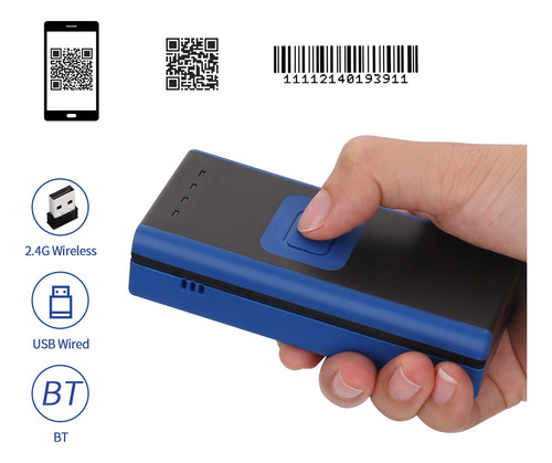 Zya Mini Escáner De Código De Barras Qr 2d 3d Portátil 3 En
