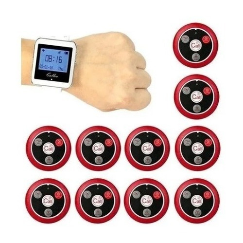Kit 03 Relógio E 10 Pagers Chama Garçom, Prof. Academia C/nf