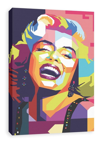 Cuadro Decorativo Canvas Marilyn Monroe Vector Color 120x80