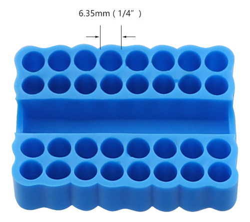 Soporte De Goma Con Cabezal De Lote Azul De 32 Orificios, Pu