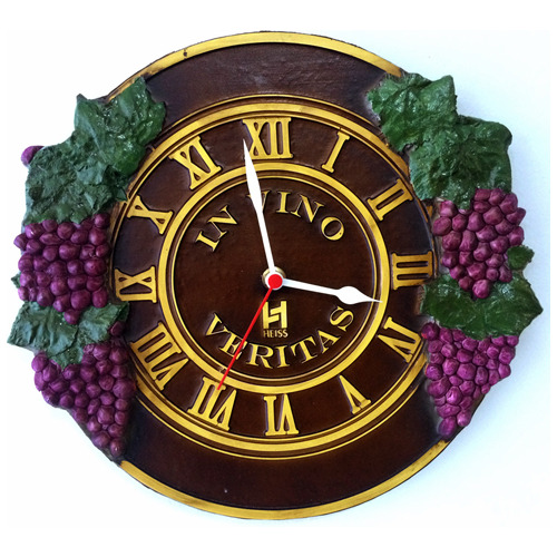 Relógio In Vino Decorativo De Parede