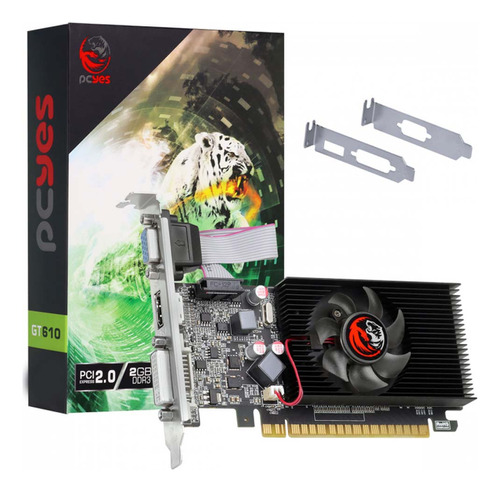 Placa De Video Pcyes Geforce Gt 610 2gb Ddr3 64 Bits Gamer