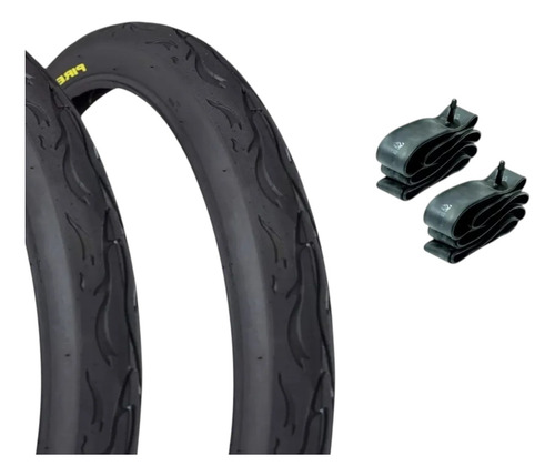 Par Pneu Pirelli Tornado Beta 26x2.125 Flame Balão 2 Câmaras