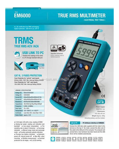 Tester True Rms Usb Software Multimetro Multitester Proupgo
