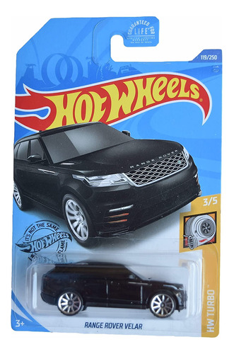 Hot Wheels Ranges Rover Velar, [negro] 119/250 Turbo 3/5