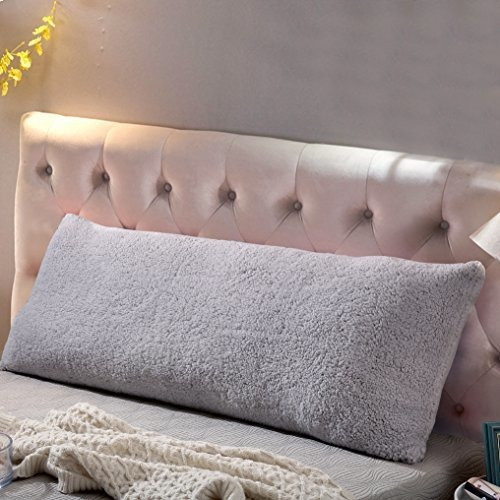 Funda De Almohada Ultra Suave Con Cierre En Color Gris