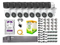 Comprar Cámaras De Seguridad Kit 16 Hikvision 5mp | 06 Camaras Audio
