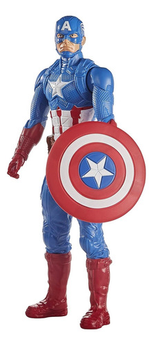 Muñeco Capitan America 30 Cm Con Escudo Marvel Titan Hasbro