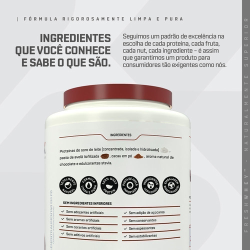 10 Unidades - Whey Protein Alta Qualidade Fresh Dux 900g