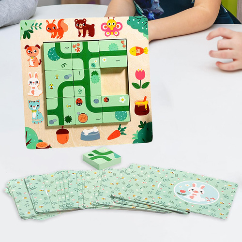 Rompecabezas De Bloques De Madera Para Niños,