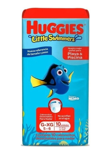 Pañales Huggies Little Swimmers Traje De Baño G 10 U