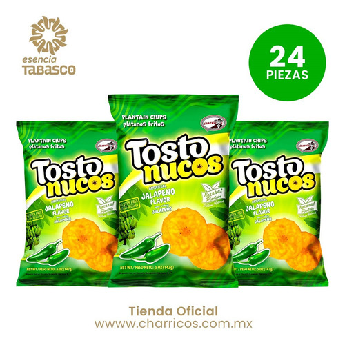 Tostonucos Sabor Chile Jalapeño 142 Grs ( 24 Piezas)