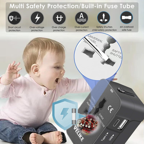 Adaptador Universal Velike Convertidor De Corriente Global