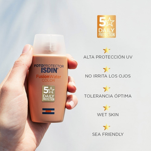 Imagen 2 de 3 de Fotoprotector Isdin Fusion Water Color Spf50 X 50ml
