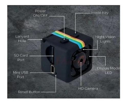 Imagem 10 de 10 de Mini Camera Espiã Sq11 Sensor De Movimento Dvr Visão Noturna