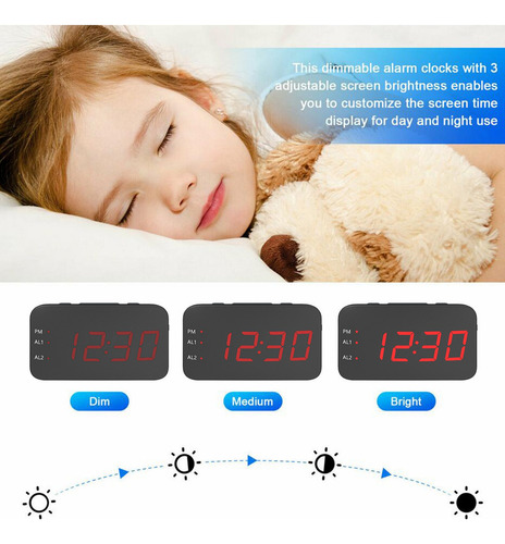R Reloj De Alarma De Control De Voz Reloj De Radio Digital