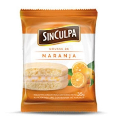 Alfajor Sabor Mousse De Naranja Sin Culpa X 8 U. 