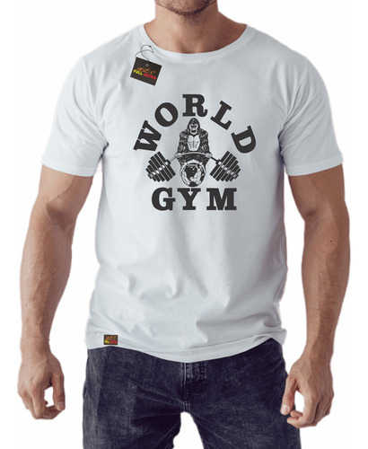 Polera-world Gym-gimnasio Pesas Musculacion