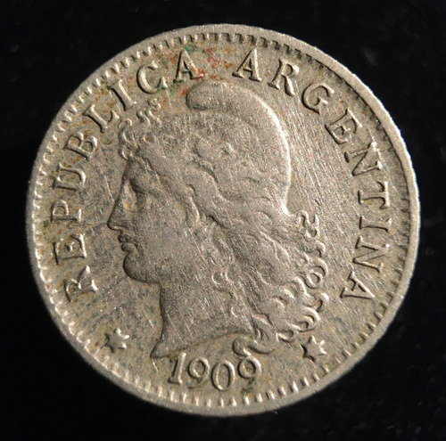 Argentina, 5 Centavos, 1909. Cj#140. Mb