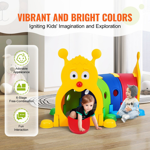 Tunel De Juego Niños Bebes Gusano Msi