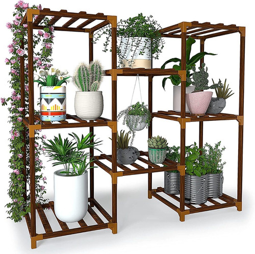 New England Stories Plant Stand Indoor Outdoor Wood