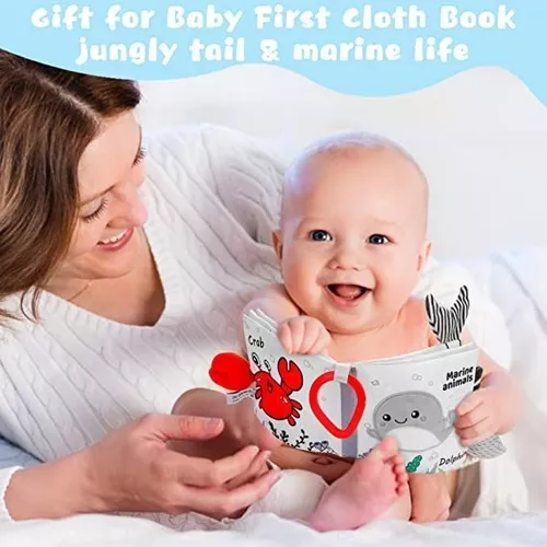 Libros para bebés de 0 a 6 meses, juguetes sensoriales de alto contraste  para bebés, juguetes sensoriales para bebés de 6 a 12 meses, libro de