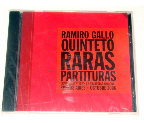 Ramiro Gallo Quinteto Raras Partituras Cd Nuevo / Kktus