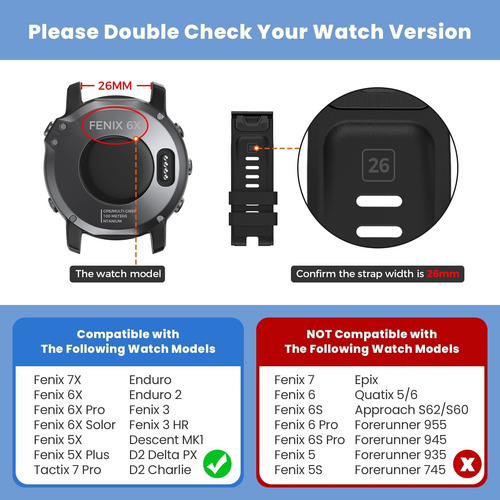 Para Garmin Fenix 8x Fenix 7x Correa Deportiva De