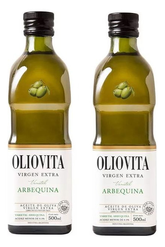 Combo Aceite De Oliva Oliovita Arbequina X2 - 500 Ml Bot