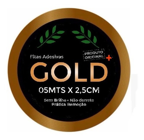 Fita Protese 5m Gold+origin Larga 2,54cm Amarela Não Derrete