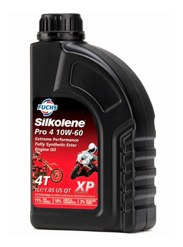 Aceite Motor Pro 4 Xp 10w60 Sintetico 1l Silkolene
