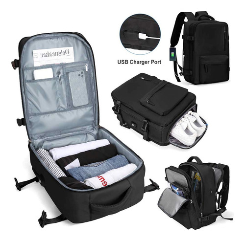 Mochila Viaje Genérica Large Travel Backpack Diseño Lisa 40l